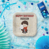 ハリーポッター™キャラクターマジカルアーチ誕生日 ペーパープレート (パーティー)