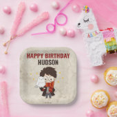 ハリーポッター™キャラクターマジカルアーチ誕生日 ペーパープレート (パーティー)