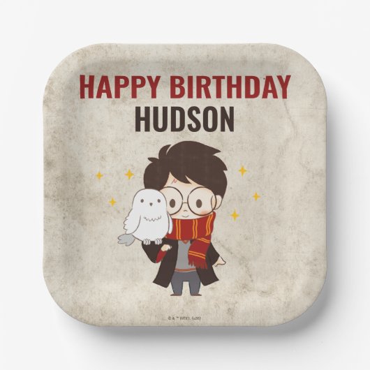 ハリーポッター™キャラクターマジカルアーチ誕生日 ペーパープレート (正面)