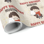 ハリーポッター™キャラクターマジカルアーチ誕生日 ラッピングペーパー (ロールコーナー)