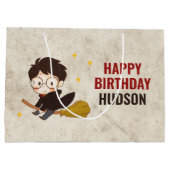 ハリーポッター™キャラクターマジカルアーチ誕生日 ラージペーパーバッグ (裏面)