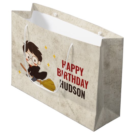 ハリーポッター™キャラクターマジカルアーチ誕生日 ラージペーパーバッグ (正面アングル)