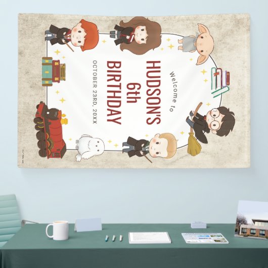 ハリーポッター™キャラクターマジカルアーチ誕生日 横断幕 (トレードショー)