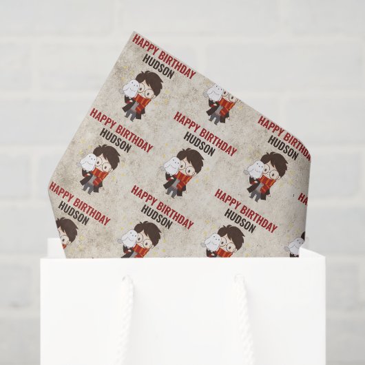 ハリーポッター™キャラクターマジカルアーチ誕生日 薄葉紙 (ギフトバッグ)