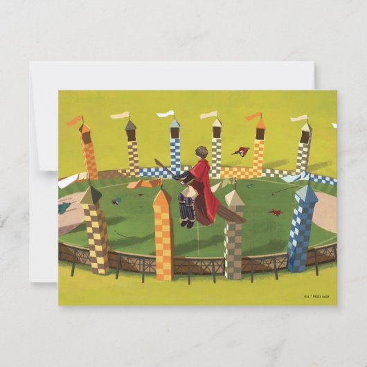 ハリーポッター™ゴールデンスニッチを求める ノートカード (正面)