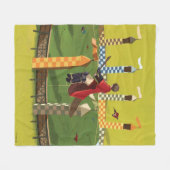 ハリーポッター™ゴールデンスニッチを求める フリースブランケット (正面(横))