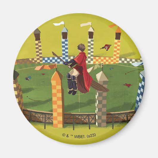 ハリーポッター™ゴールデンスニッチを求める マグネット (正面)