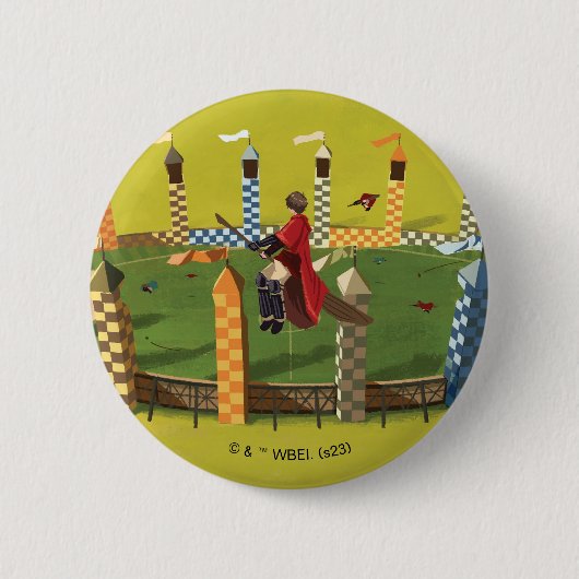 ハリーポッター™ゴールデンスニッチを求める 缶バッジ (正面)