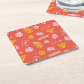 ハリーポッター™ |スペルのパターン スクエアペーパーコースター (アングル)