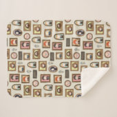 ハリーポッター™チビ(小さくかわいく書いた感じ)写真枠パターン シェルパブランケット (正面(横))