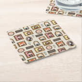 ハリーポッター™チビ(小さくかわいく書いた感じ)写真枠パターン スクエアペーパーコースター (アングル)