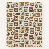 ハリーポッター™チビ(小さくかわいく書いた感じ)写真枠パターン ノートブック (正面)