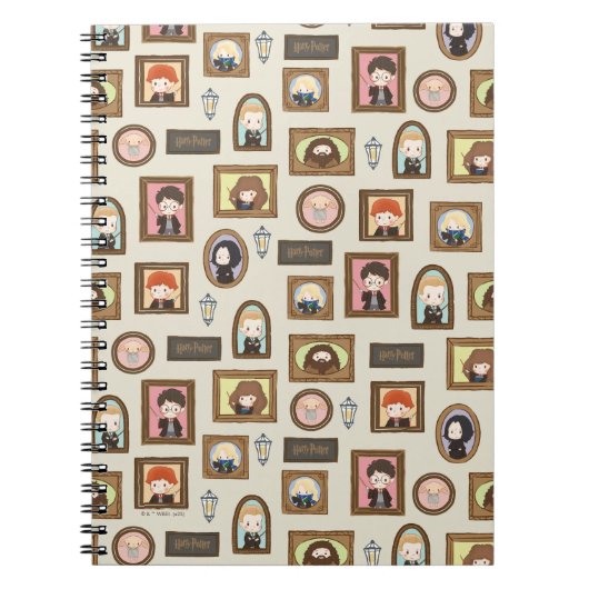 ハリーポッター™チビ(小さくかわいく書いた感じ)写真枠パターン ノートブック (正面)