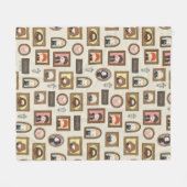 ハリーポッター™チビ（小さくかわいく書いた感じ）写真枠パターン フリースブランケット (正面(横))