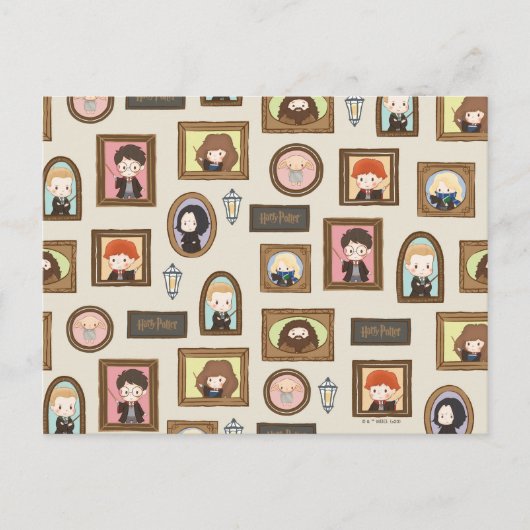 ハリーポッター™チビ(小さくかわいく書いた感じ)写真枠パターン ポストカード (正面)