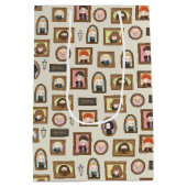 ハリーポッター™チビ（小さくかわいく書いた感じ）写真枠パターン ミディアムペーパーバッグ (裏面)