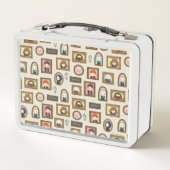 ハリーポッター™チビ（小さくかわいく書いた感じ）写真枠パターン メタルランチボックス (裏面)