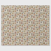 ハリーポッター™チビ(小さくかわいく書いた感じ)写真枠パターン ラッピングペーパー (フラット)