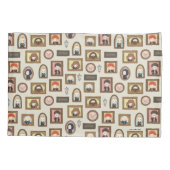 ハリーポッター™チビ(小さくかわいく書いた感じ)写真枠パターン 枕カバー (裏面)