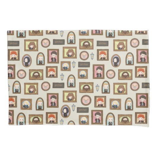 ハリーポッター™チビ(小さくかわいく書いた感じ)写真枠パターン 枕カバー (正面)