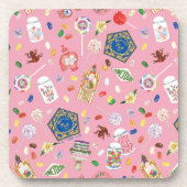 ハリーポッター™ |チョコレートフロッグ&キャンディパターン コースター (正面)