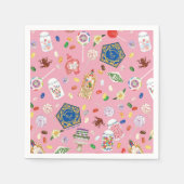 ハリーポッター™ |チョコレートフロッグ&キャンディパターン スタンダードカクテルナプキン (正面)