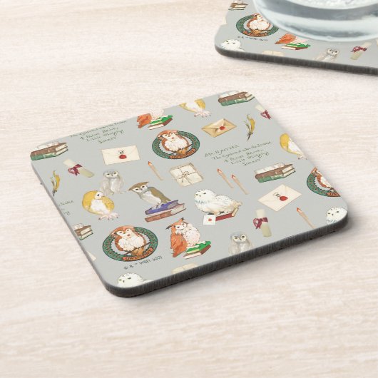 ハリーポッター™ |フクロウ文字のパターン コースター (左側)