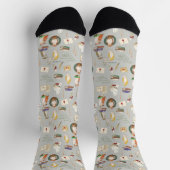 ハリーポッター™ |フクロウ文字のパターン ソックス (上部)