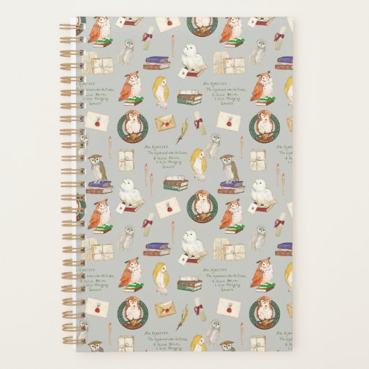 ハリーポッター™ |フクロウ文字のパターン プランナー手帳 (正面)