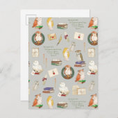 ハリーポッター™ |フクロウ文字のパターン ポストカード (正面/裏面)