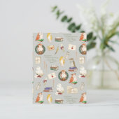 ハリーポッター™ |フクロウ文字のパターン ポストカード (スタンド正面)