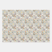 ハリーポッター™ |フクロウ文字のパターン ラッピングペーパーシート (正面)