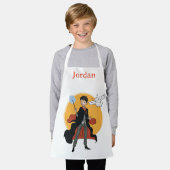 ハリーポッター™ヘドウィグイラストレーション エプロン (着用した状態)