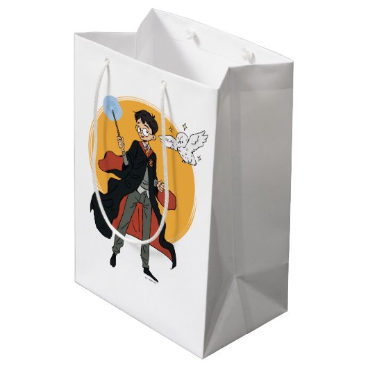 ハリーポッター™ヘドウィグイラストレーション ミディアムペーパーバッグ (裏面アングル)