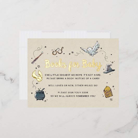 ハリーポッター – ベビー招待状 箔招待状ポストカード (封筒)