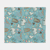 ハリーポッター™ホグワーツ™クリスマスクッキーパターン フリースブランケット (正面(横))