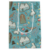 ハリーポッター™ホグワーツ™クリスマスクッキーパターン ミディアムペーパーバッグ (裏面)