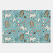 ハリーポッター™ホグワーツ™クリスマスクッキーパターン ラッピングペーパーシート (正面)