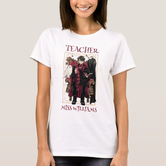 ハリーポッター™先生 | アニメハリーポッター™着席 Tシャツ (正面)