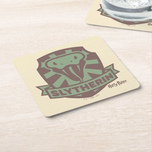 ハリーポッター™ |夏の魔法SLYTHERIN™クレスト スクエアペーパーコースター (アングル)