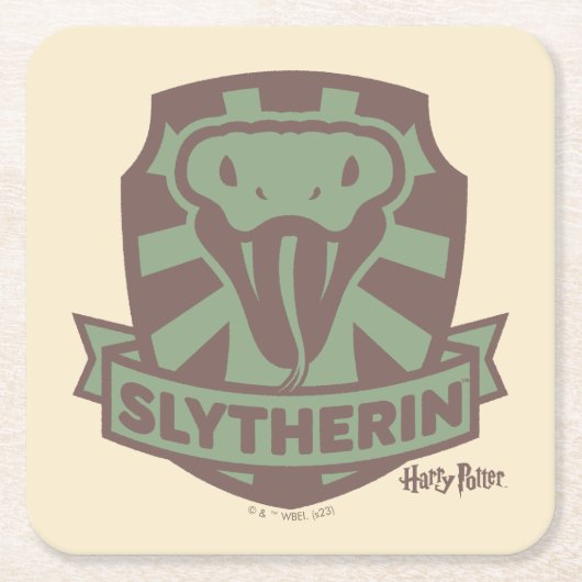 ハリーポッター™ |夏の魔法SLYTHERIN™クレスト スクエアペーパーコースター (正面)