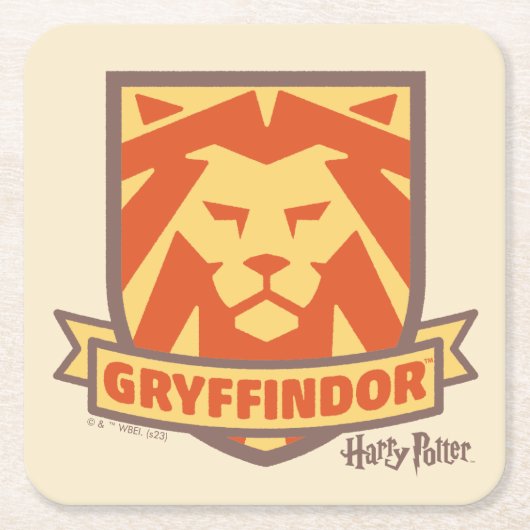 ハリーポッター™ |夏魔法GRYFFINDOR™クレスト スクエアペーパーコースター (正面)