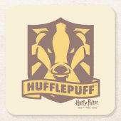 ハリーポッター™ |夏魔法HUFFLEPUFF™クレスト スクエアペーパーコースター (正面)