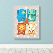 ハリーポッター™ |漫画ホグワーツ™ハウス キャンバスプリント (インサイチュ (ウッドフロア))