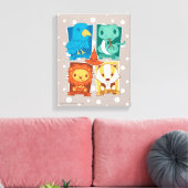 ハリーポッター™ |漫画ホグワーツ™ハウス キャンバスプリント (インサイチュ (リビング))