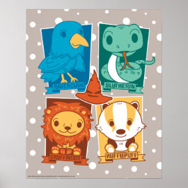 ハリーポッター™ |漫画ホグワーツ™ハウス ポスター