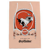 ハリーポッター™ |繊細なスケッチGRYFFINDOR™クレスト ミディアムペーパーバッグ (正面)