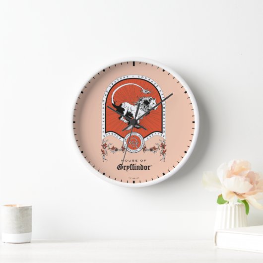 ハリーポッター™ |繊細なスケッチGRYFFINDOR™クレスト 壁時計 (ホーム)