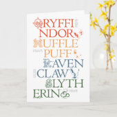 ハリーポッター™ |繊細なスケッチHOGWARTS™ハウス カード (黄色い花)