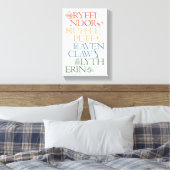 ハリーポッター™ |繊細なスケッチHOGWARTS™ハウス キャンバスプリント (インサイチュ (寝室))